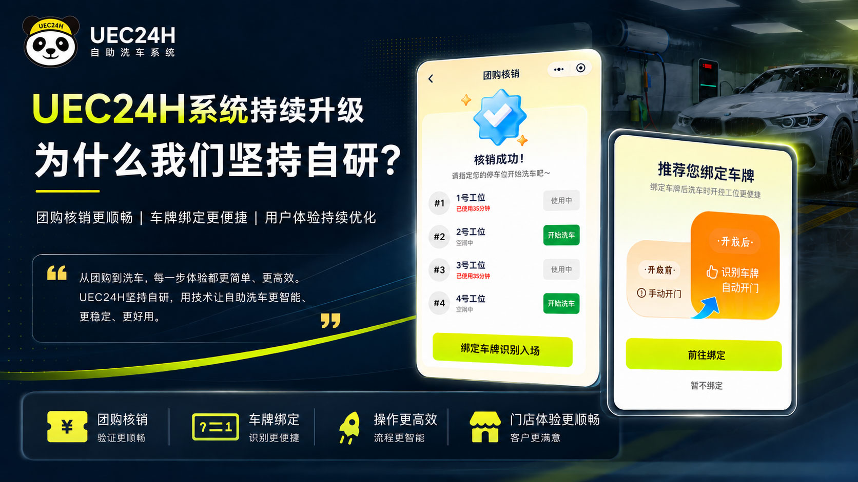 UEC自助洗车系统持续升级，为什么我们坚持自研？