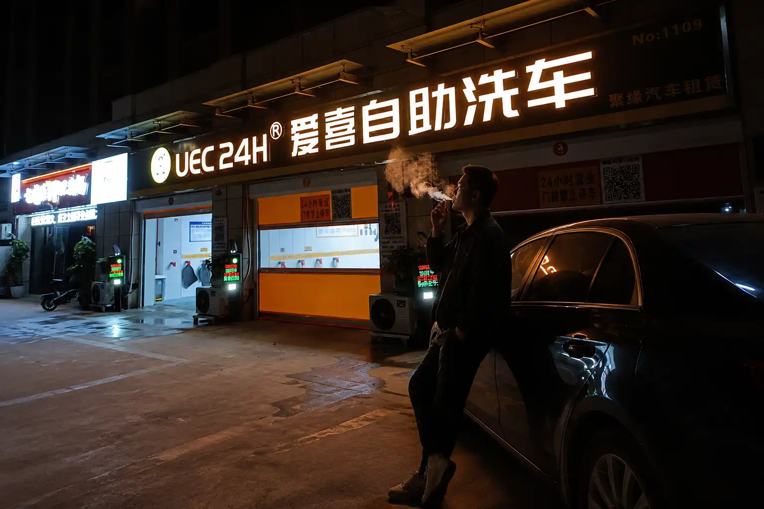 很多人不知道，自助洗车店晚上的生意才是真香